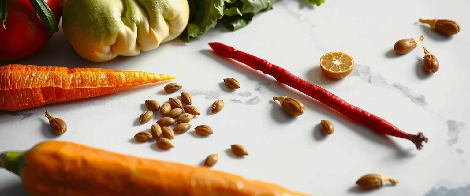 Frische, authentische Lebensmittel als Symbol für natürliche Ernährung